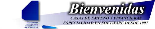 Pawnshop and financial software. Especialistas en casas de empeo y prestamos personales desde 1997