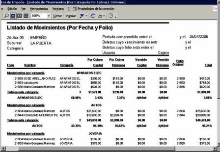 Sistema programa de prestamos personales casas de empeño