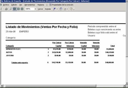Sistema programa de prestamos personales casas de empeño